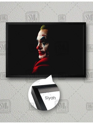 SML Tablo Kırmızı Burunlu Joker Film Batman Sanat Dekor Yatay Çerçeveli Kanvas Tablo