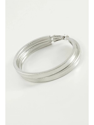 Eco Lounge Ezme Noktalı Halka Küpe 5 cm