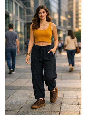 Meltem Collection Polo Bol Paça Müslin Pantolon