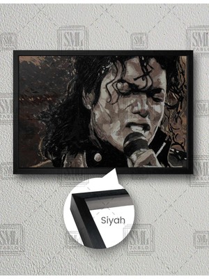 SML Tablo Michael Jackson Müzik Dans Efsane Art Dekor Yatay Çerçeveli Kanvas Tablo