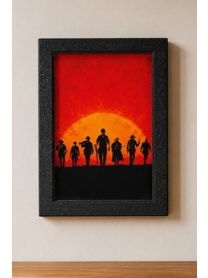 Hunga Red Dead Redemption Çevçeveli Poster - Duvar Dekoru