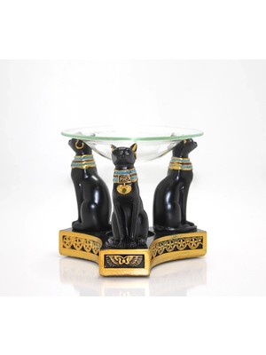 My Best Store Polyester Mısır Kedisi Buhurdanlık ALK2981
