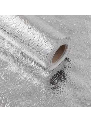 Munico 10METRE Kendinden Yapışkanlı Alüminyum Folyo Mutfak Yağ Geçirmez Sticker