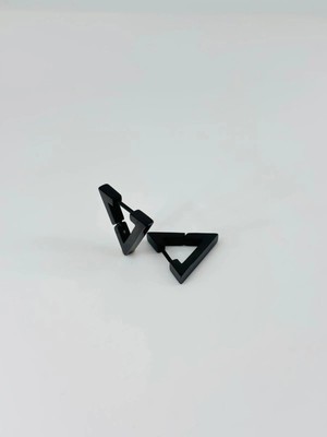 My Best Store Siyah Çelik Erkek Küpe Çap (9 Mm) Kalınlık (3 Mm) - EKP0021