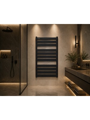 Termorad Alüminyum Mat Siyah 50X110 Petsa Slim Havlupan