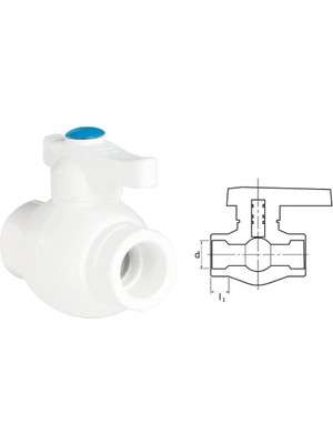 TeknoKapsül Ege Yıldız Pprc 40 mm Küresel Vana Gri