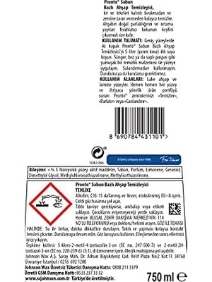 Pronto Sabun Bazlı Ahşap Temizleyici Klasik (1 x 750 Ml)