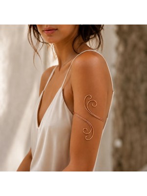 Sevil Gülgün Atelier El Yapımı Vintage Saf Bakır Ayarlanabilir Bileklik - Bohem Armcuff