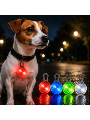 Bak Gel Al Bakgelal Klipsli LED Evcil Hayvan Güvenlik Işığı – Köpek ve Kedi Tasma Görünürlük Lambası