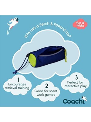Fırsat Mağazam Of Animals, Coachi Fetch & Reward, Etkileşimli Eğitim Oyuncağı, Köpekler ve Köpek Yavruları Için, Geri Çağırma Antrenmanı, 41210A, Deniz Mavisi ve Limonu
