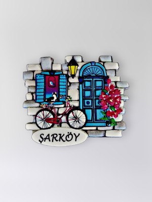 Mundy Şarköy Temalı Polyester Kabartmalı Magnet  7 x 6,5 cm – Şehir Magneti Dekoratif Hediyelik Buzdolabı Süsü  (KOD:1245)