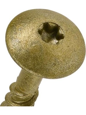 Fırsat Mağazam Power Pro 47867 Lag Vidaları, 1/4 "x 2", Star Drive Inşaat Gecikme Vidaları, Paslanmaya Dayanıklı, Seramik Kaplı Bronz, 1 Lb Kutu, 50 Adet