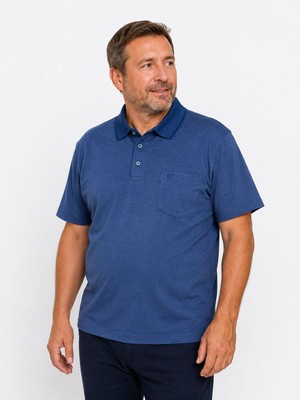 Baba Pant Simenti,polo Yaka, Pamuklu,cepli,likralı ,baba Tişört -Koyu Mavi