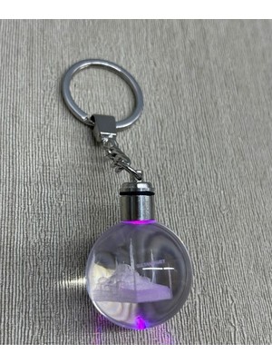 TeknoKapsül Ledli Sultanahmet Tasarımı Kristal Anahtarlık