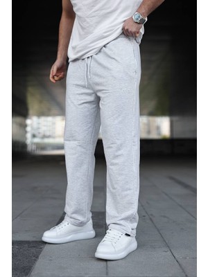 Comstar Erkek Yazı Baskılı Beli Lastikli Jogger A.gri Eşofman Altı