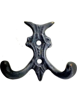 TeknoKapsül Antika Tarz Dekoratif Pirinç Koç Çiftli Askı - 50X55MM, Oksit