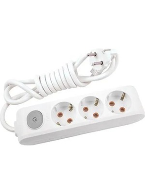 TeknoKapsül Multi-Let Kablolu Grup Priz 3 Lü 2 Metre