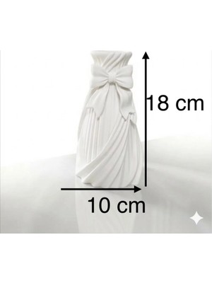 3Dikili Design 3D Tasarım Fiyonklu Dekoratif Vazo – Modern Minimal Ev Dekoru 18X10