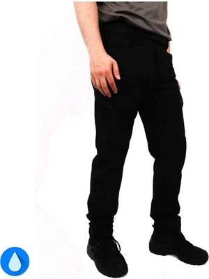 Kordak Siyah Su Itici Taktik Pantolon - Water-Repellent Tactical Pantolon Cephe Serisi
