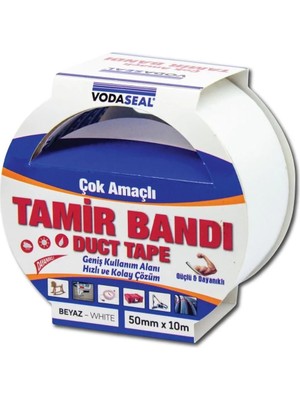 TeknoKapsül Duct Tape Tamir Bandı 50 mm 25 Metre Beyaz