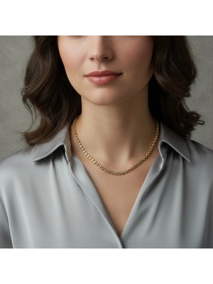 Xuping 14K Parlak Pul Model Kolye