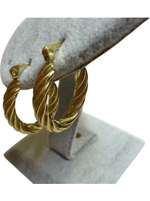 Oval Burgu Model Çelik Küpe
