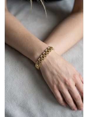 Xuping 14K Kenarları Taşlı Bileklik