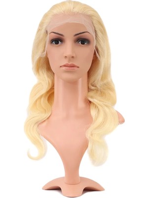 TeknoKapsül Gerçek Front Lace Daalı Platin Tül Peruk / 60/65CM