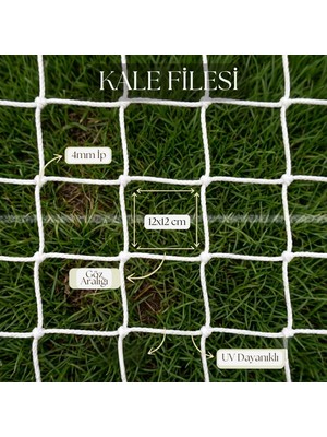 Güneybey File Kale Filesi | 2 x 2 Metre | Beyaz | 4 mm Ip, 12X12 cm Göz Açıklığı