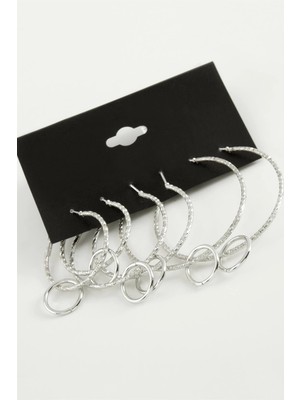 Frefly Store Burgulu Metal Halka Küpe 6 Adet