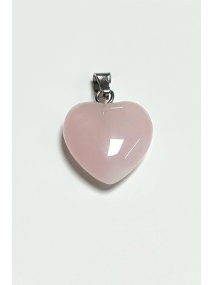 Sb Shopping Pembe Kuvars Kalpli Doğaltaş Kolye Ucu Küçük 1,5 cm