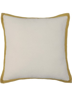 Yargıcı Overlok Kenarlı Keten Pamuk Kare Yastık(45x45 Cm)