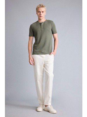 DeFacto Baggy Fit Belden Bağlamalı Ekru Pantolon H5798AX26SM