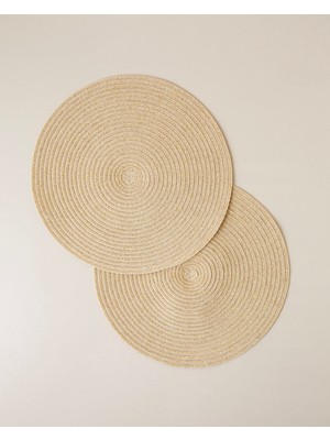 English Home Spiral Kağıt 2'li Amerikan Servis 38 cm Krem Renkli Modern Sofra Aksesuarı