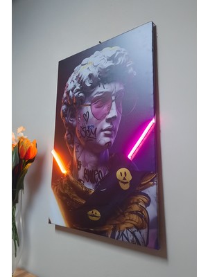Eker Reklam Ajansı Neon Led'li Modern Sanat Tablosu | Işıklı Vinil Duvar Dekoru