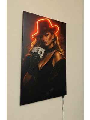 Eker Reklam Ajansı Gece Kraliçesi | Neon Ledli Modern Tablo