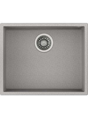 Teka SQUARE 50.40 TG Stone Grey Tezgahaltı Granit Eviye Gri 50 cm Dayanıklı Yüzey
