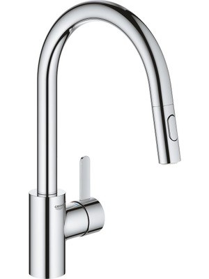 Grohe Eurocosmo Tek Kumandalı Eviye Bataryası Tezgah Üstü Montaj Gri Renk Esnek Yapı 31481001