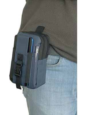 Lederax Ttk08 Taktik Bel Ve Kemer Çantası Su Geçirmez Lacivert 3 Bölmeli Ergonomik Tasarım