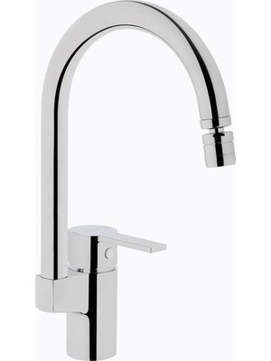 Artema Fold S A42155 Eviye Bataryası Krom Kaplamalı 360° Döner Başlık ile Tezgah Montajı İçin