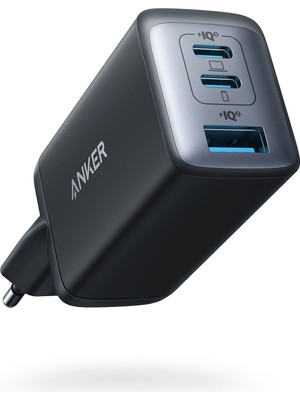 Anker PowerPort III Hızlı Şarj Cihazı, 65W, GaN II Teknolojisi, 3 Bağlantı Noktalı, Siyah - A2667