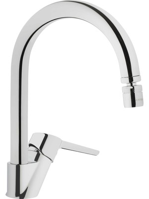 Artema Marin S A42149 Krom Eviye Bataryası Yuvarlak Boru Şekli ile Tezgah Montajı İçin