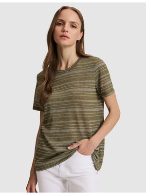 Pierre Cardin Kadın Haki Regular Fit Tişört 50324490-VR027