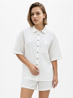 Loft Oversize Kadın Gömlek K.kol
