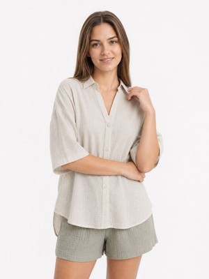 Loft Loose Fit Kadın Gömlek K.kol