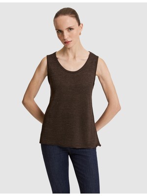 Pierre Cardin Kadın Kahverengi Comfort Fit Triko Tişört 50324019-VR029