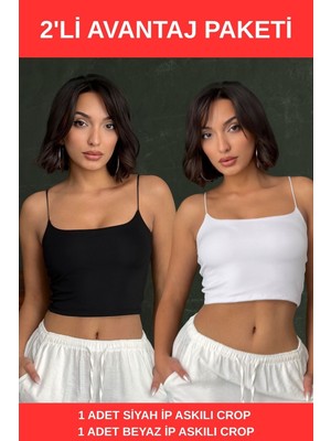 Opendo Ip Askılı Body Crop Top Üst