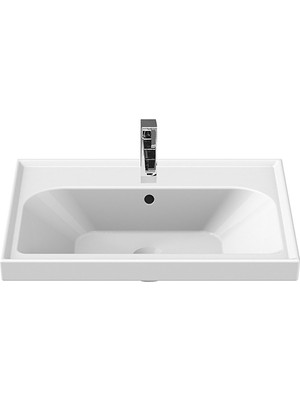 Cerastyle Turkuaz Seramik Etajerli Lavabo 60 cm Modern Tasarım ve Fonksiyonel Özellikler 031000U