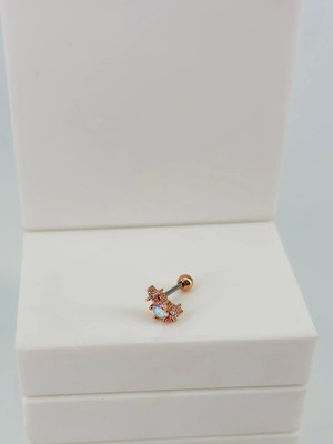 LTG Nova Zirkon Taşlı Uç Kısmı : Pirinç Kıkırdak Bar Uzunluğu : 6 mm / Bar Kalınlığı 0.8 mm / Top Boyu