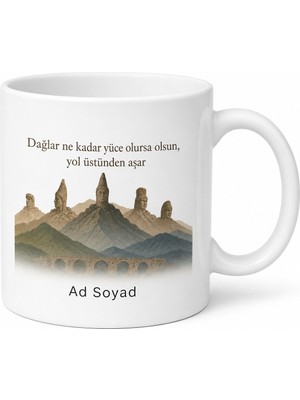 Tupya Gift Adıyaman Dağ Manzaralı Kişiye Özel Memleket Kupa Bardak Hediye